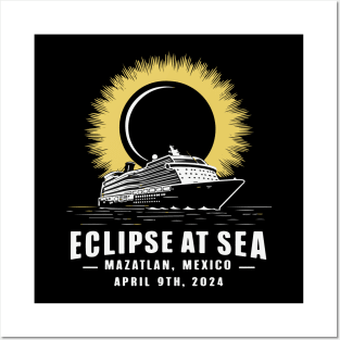 Eclipse At Sea Mazatlán Mexico (Total Solar Eclipse) Posters and Art